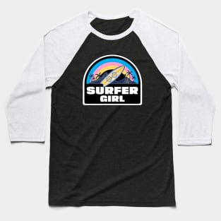 SURF Life Surfer Girl Surfboard Baseball T-Shirt